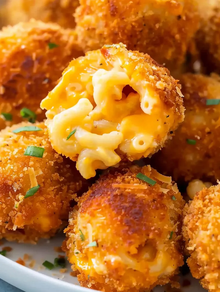 Crispy mac and cheese balls.
