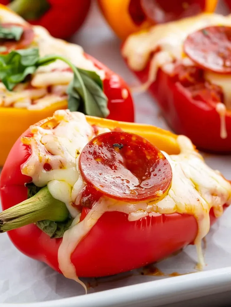 Mini pepper pizzas with cheese and pepperoni.