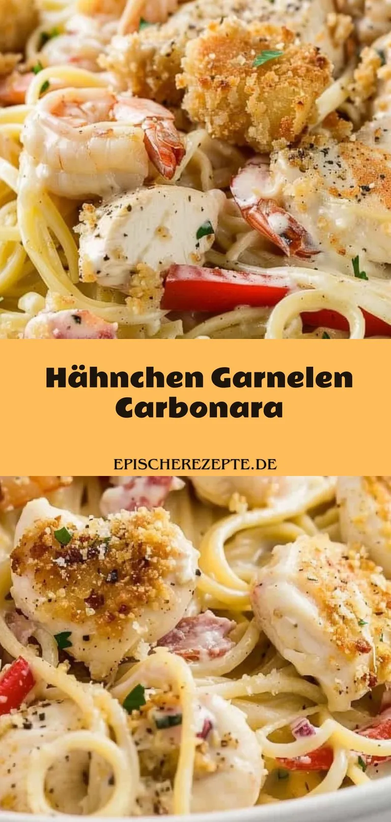 Template of Hähnchen Garnelen Carbonara