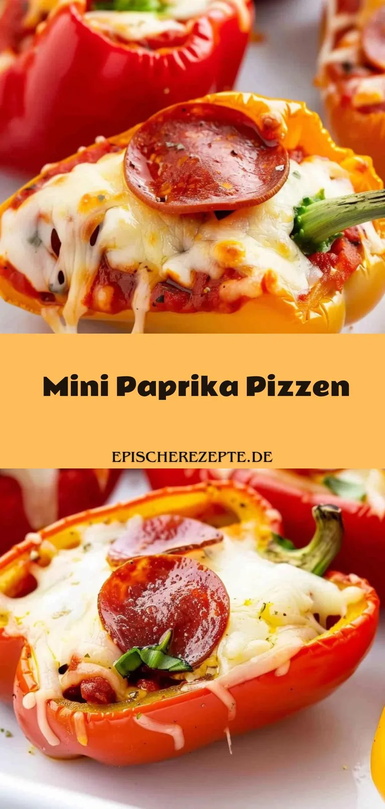 Template of Mini Paprika Pizzen