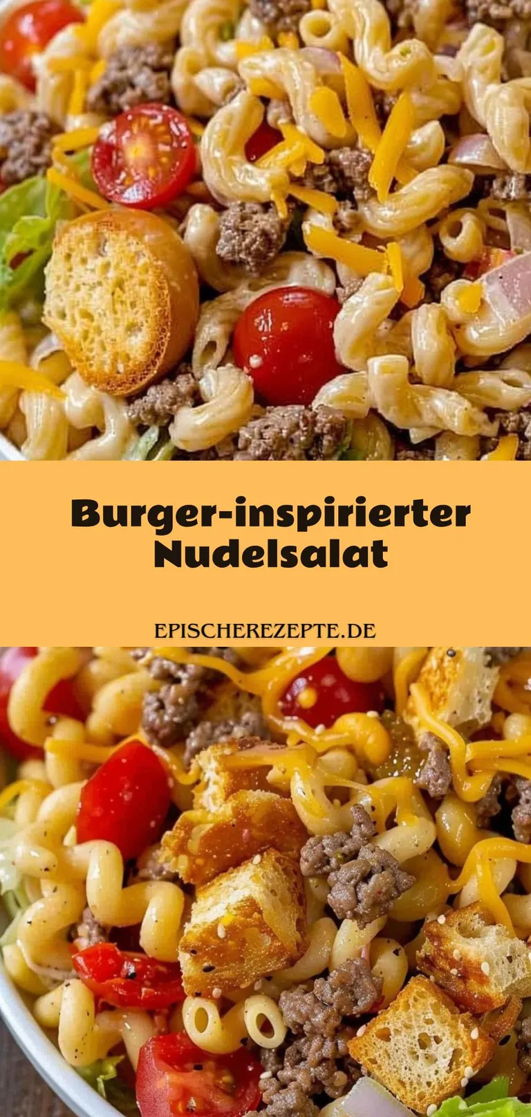 Template of Burger-inspirierter Nudelsalat