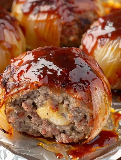 Onion Bombs with sauce.