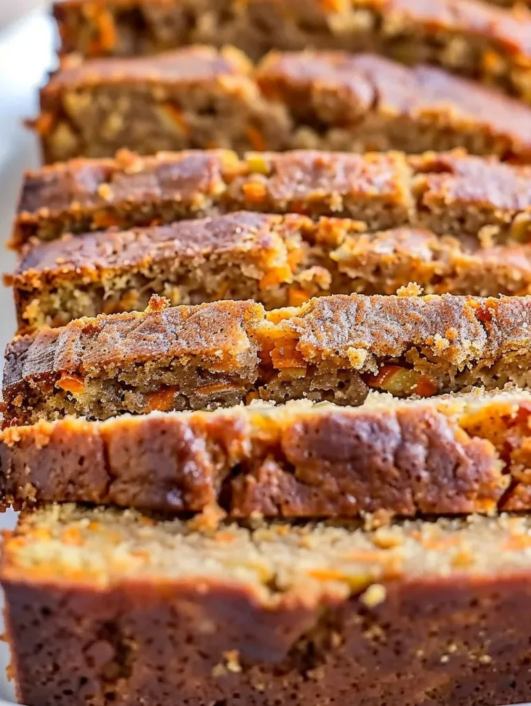 A slice of carrot apple bread.